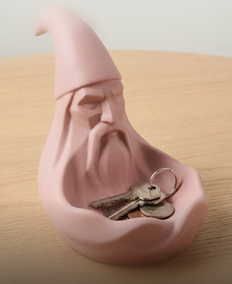 Wizard Sage Catchall Tray – Fantasy Desk Organizer & Key Bowl 3d model