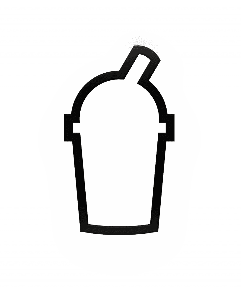 Boba Tea Cookie Cutter STL File - 4 inches 3d model