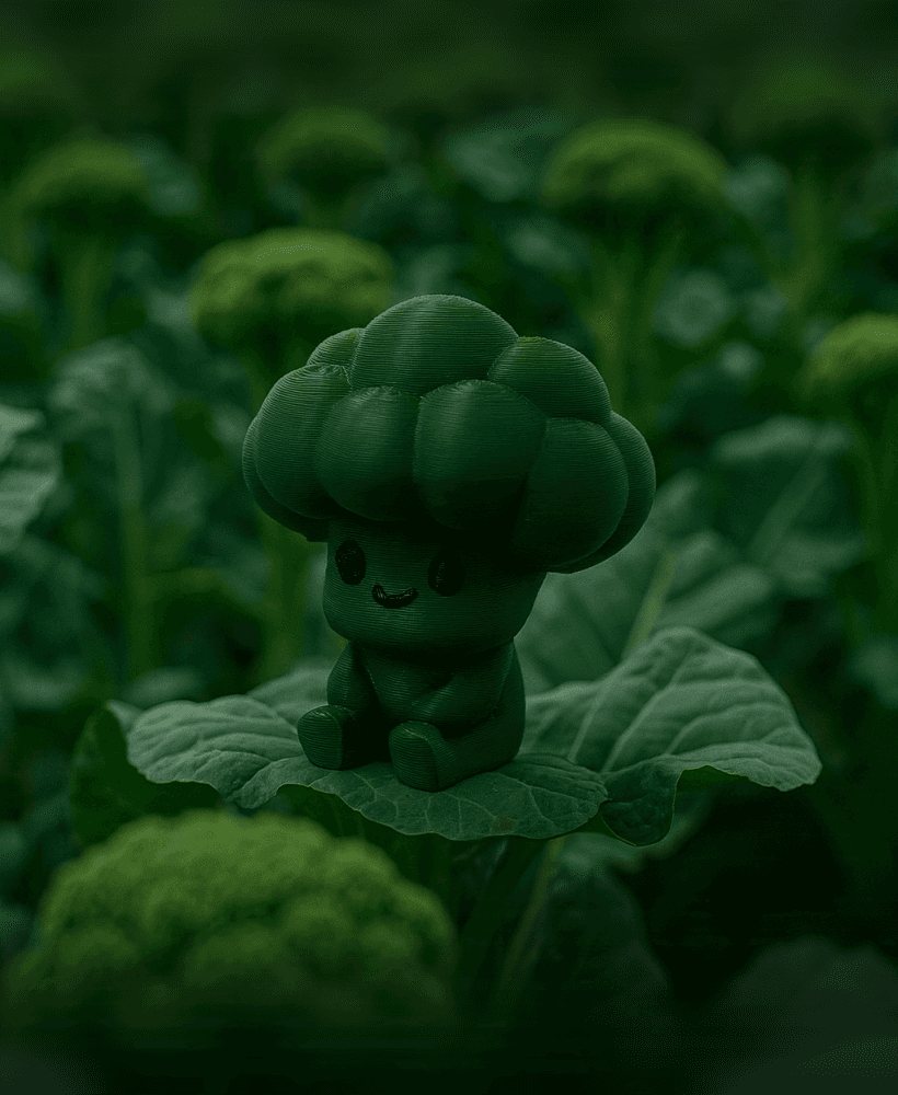 Broccoli fruit & veggie buddy 3d model