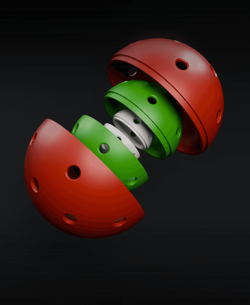 Perforated concentric balls 3d model
