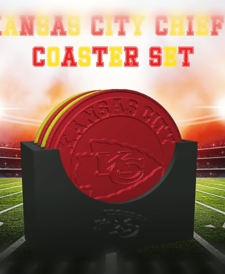 Kansas City Chiefs Coaster Set (NFL) 3d model