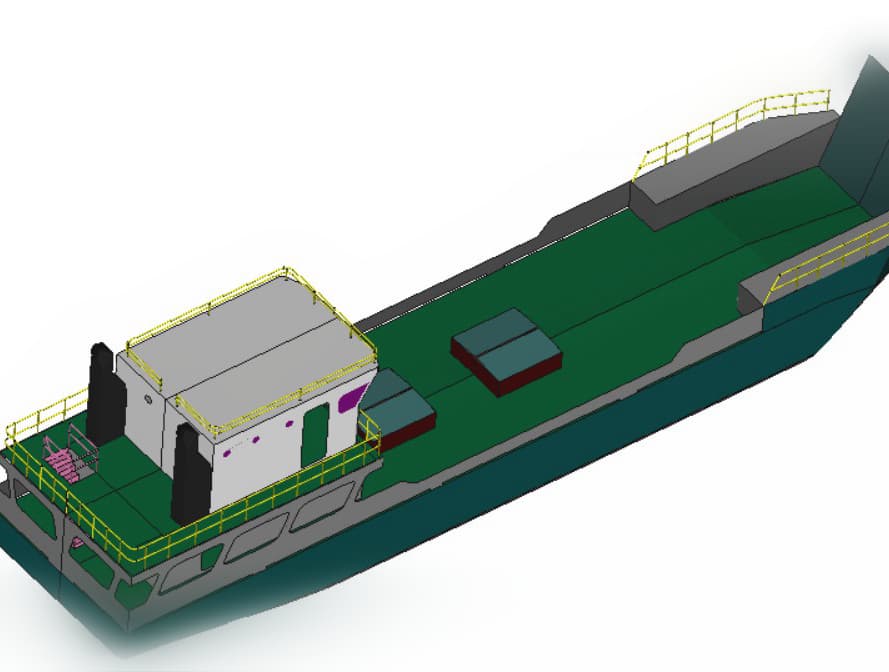 Barcaza clásica impresa en 3D 3d model