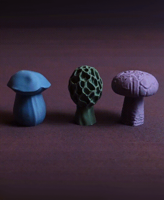 Magnetic Mushrooms - Fidget Toy with Magnetics, Joystick, Slider, Pop Fidgets 3d model
