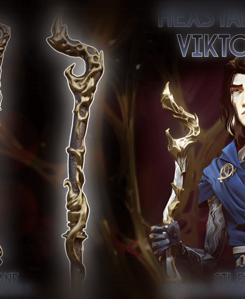 Viktor Hex Staff Cosplay Prop Arcane League of Legends 3d model