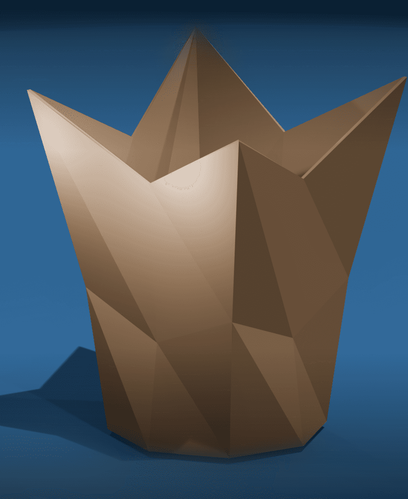 Geometric Star Vase 3d model