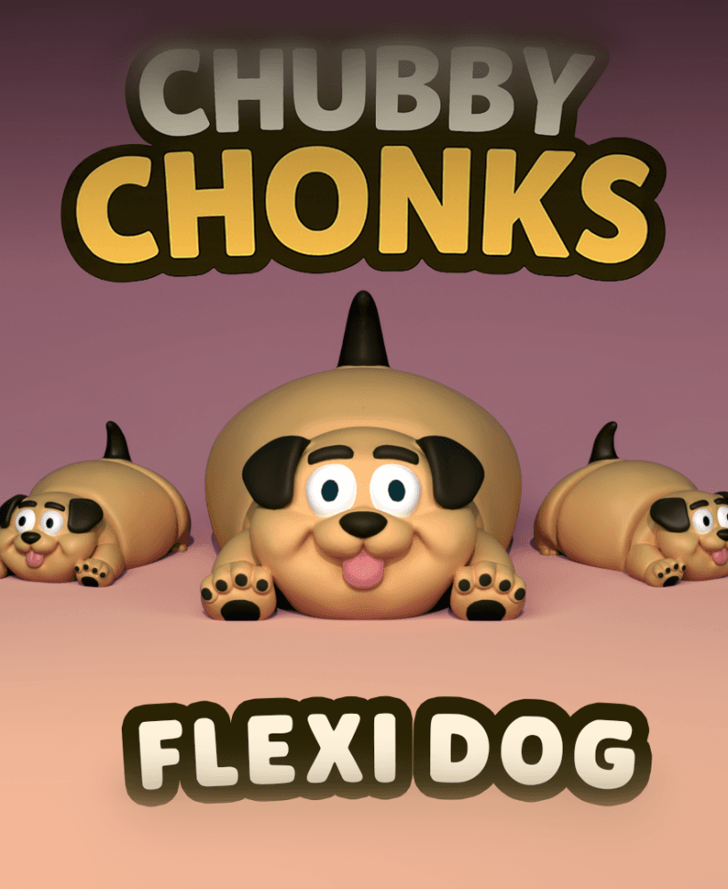Flexi Dog - Chubby Chonks 3d model