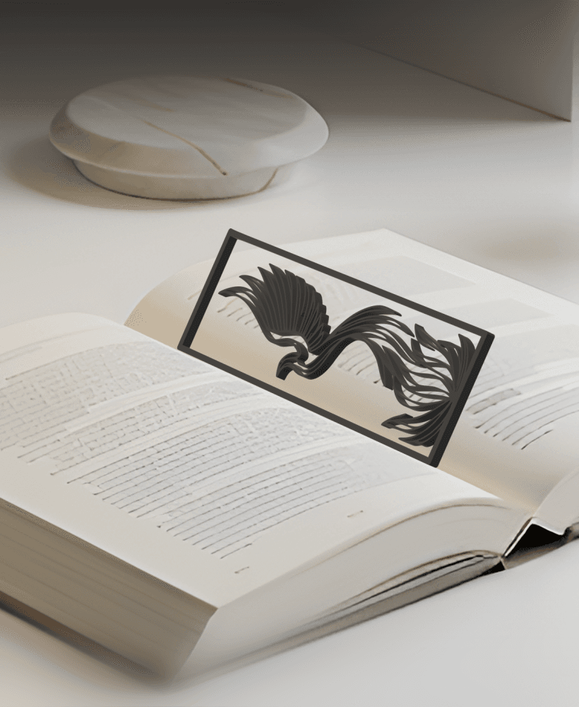 Phoneix Bookmark, Gift Idea 3d model