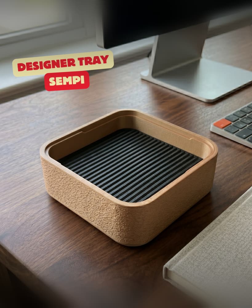 DESIGNER DESKTOP TRAY - SEMPI / DESKTOP ORGANIZER / MODERN HOME DECOR / OFFICE ESSENTIALS 3d model