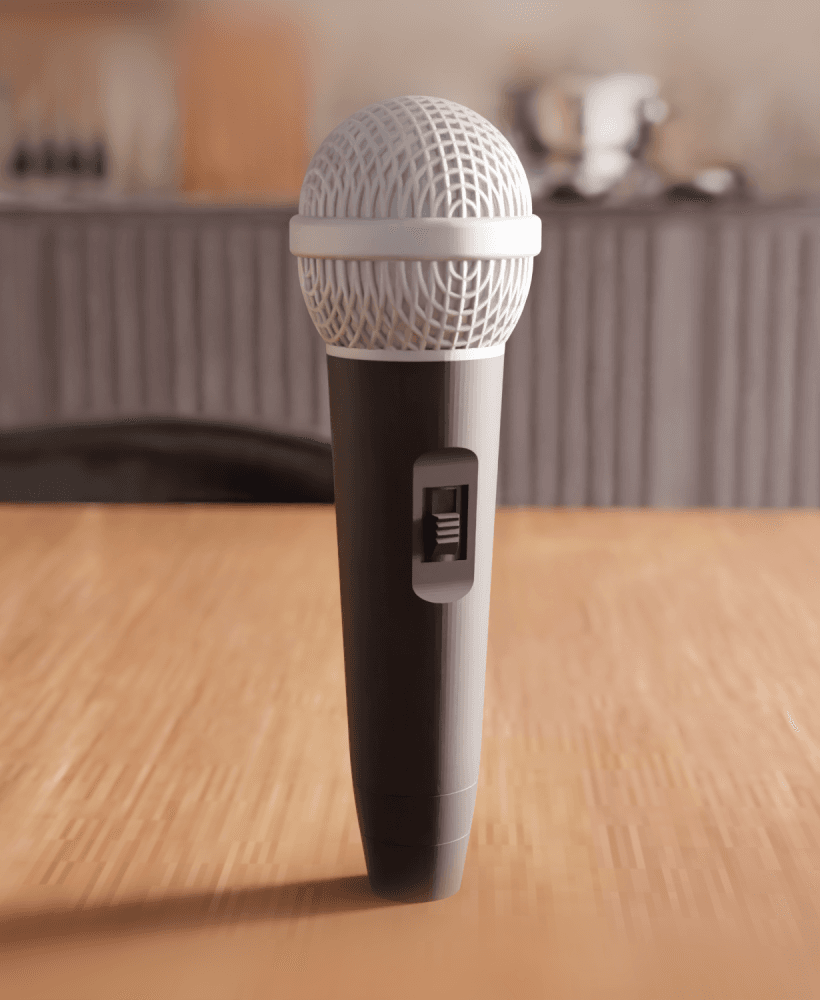 Realistic Replica Vocal Microphone Decorative Prop 3d model