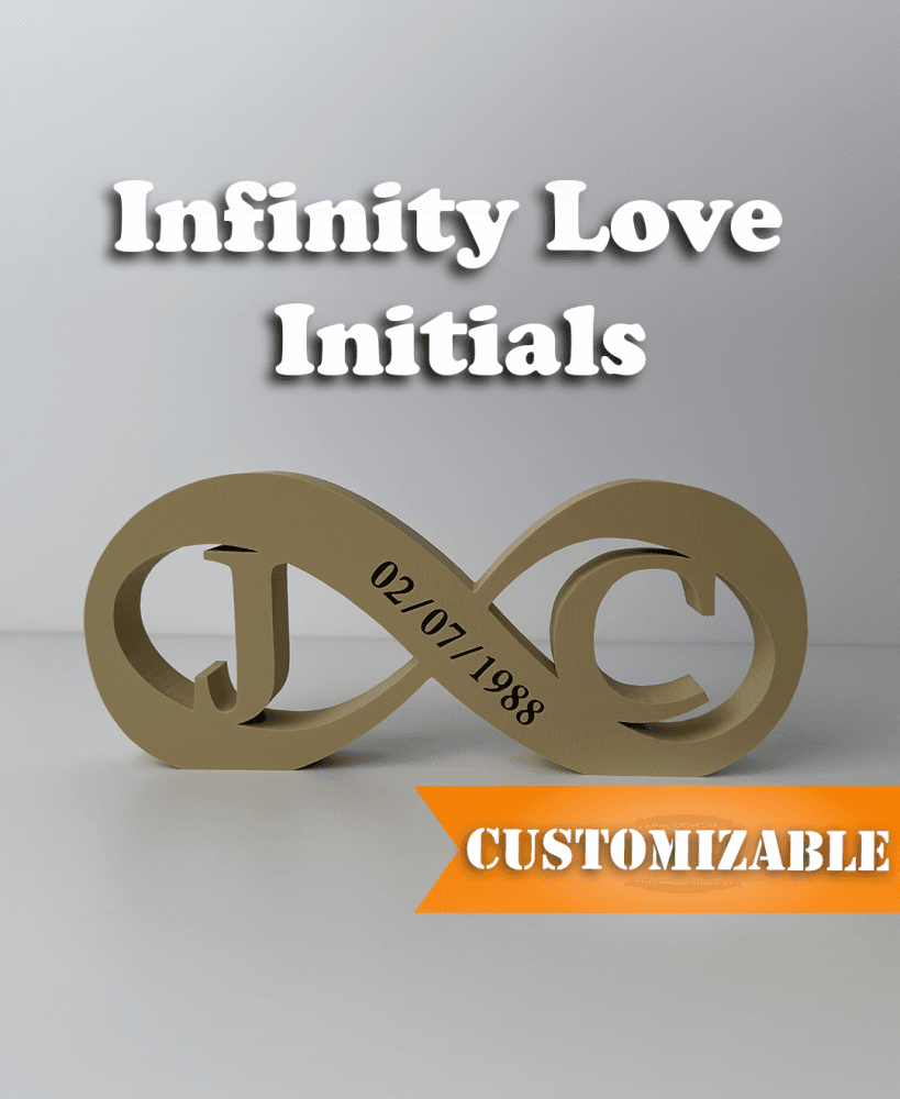 Infinity Love Initials 3d model