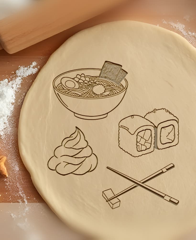 Sushi Set Cookie Cutter, Biscuit Cutter 3d model