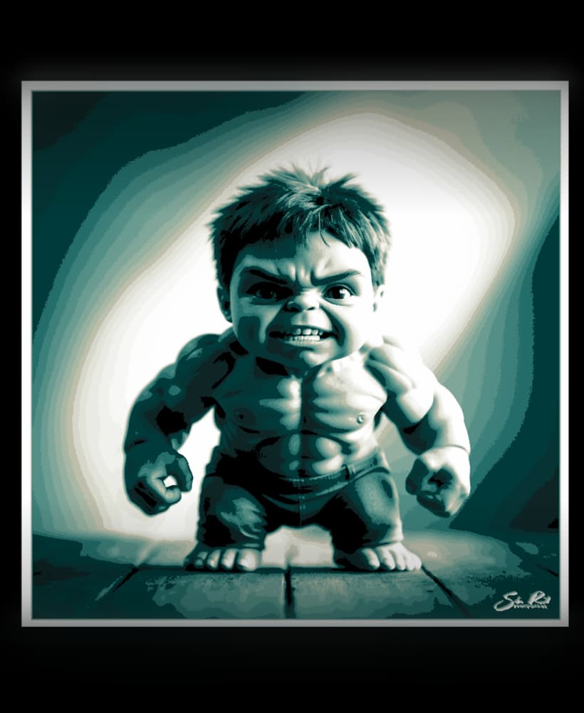 Chibi Art - Little one Photo of the Incredible Hulk from Marvel Comics 3d model