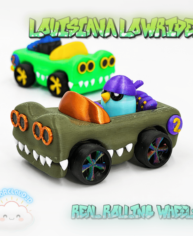 Louisiana Lowrider - Real Rolling Car! (Racer #2 in series) 3d model
