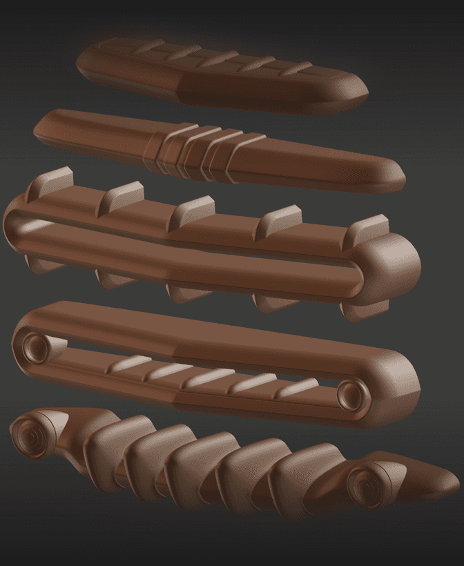 Custom Floating Grille Bar Pack 1 3d model