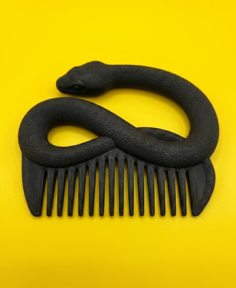 Snake Hair Comb – 3D Printable Serpent Hair Accessory and Gothic Fantasy Comb 3d model