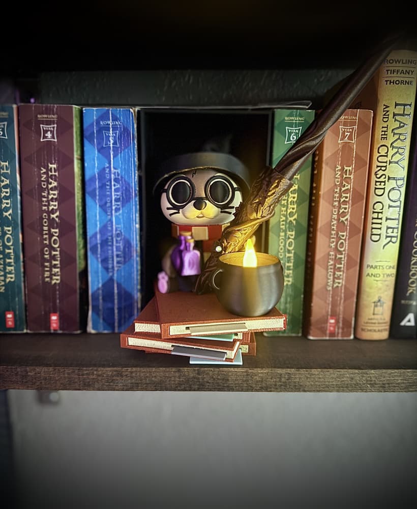 Harry Otter Book Nook Set STL 3d model