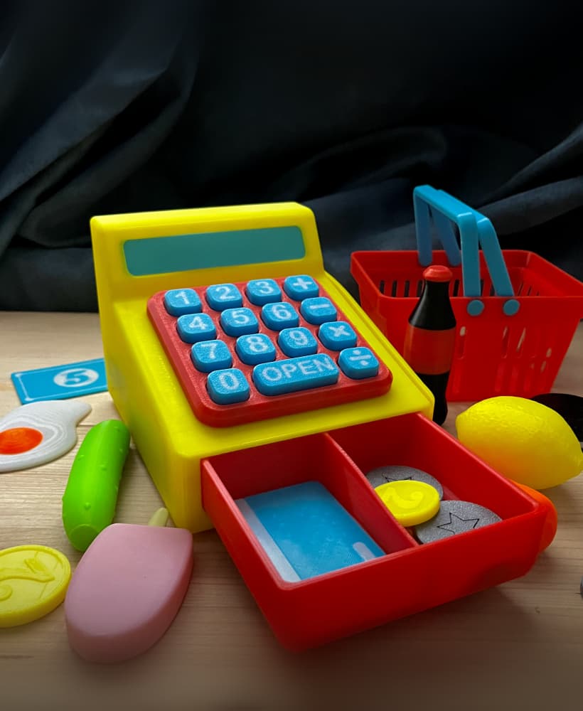 Kiddy Cash- The fully 3d-printed cash register set 3d model