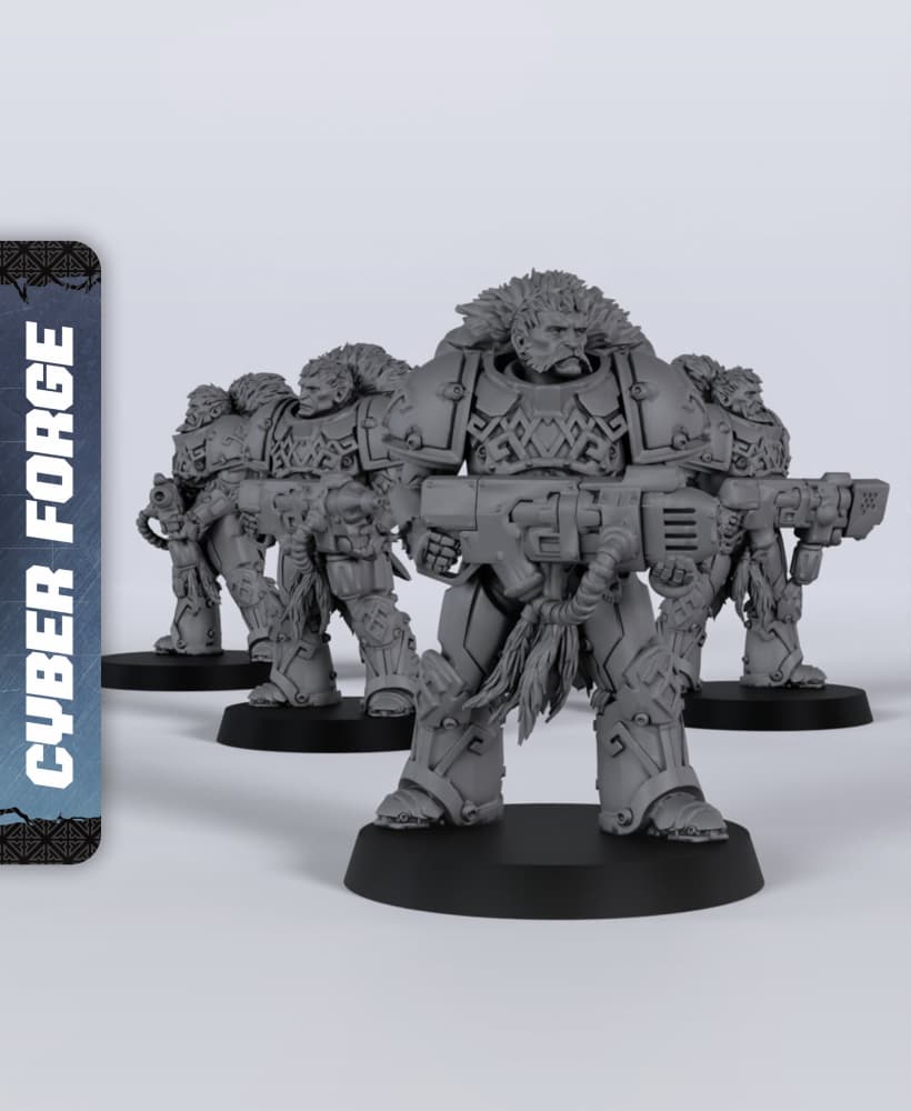Moon Wolves Gorefangs - With Free Cyberpunk - Sci-Fi Gift Ideas for RPG and Wargamers 3d model