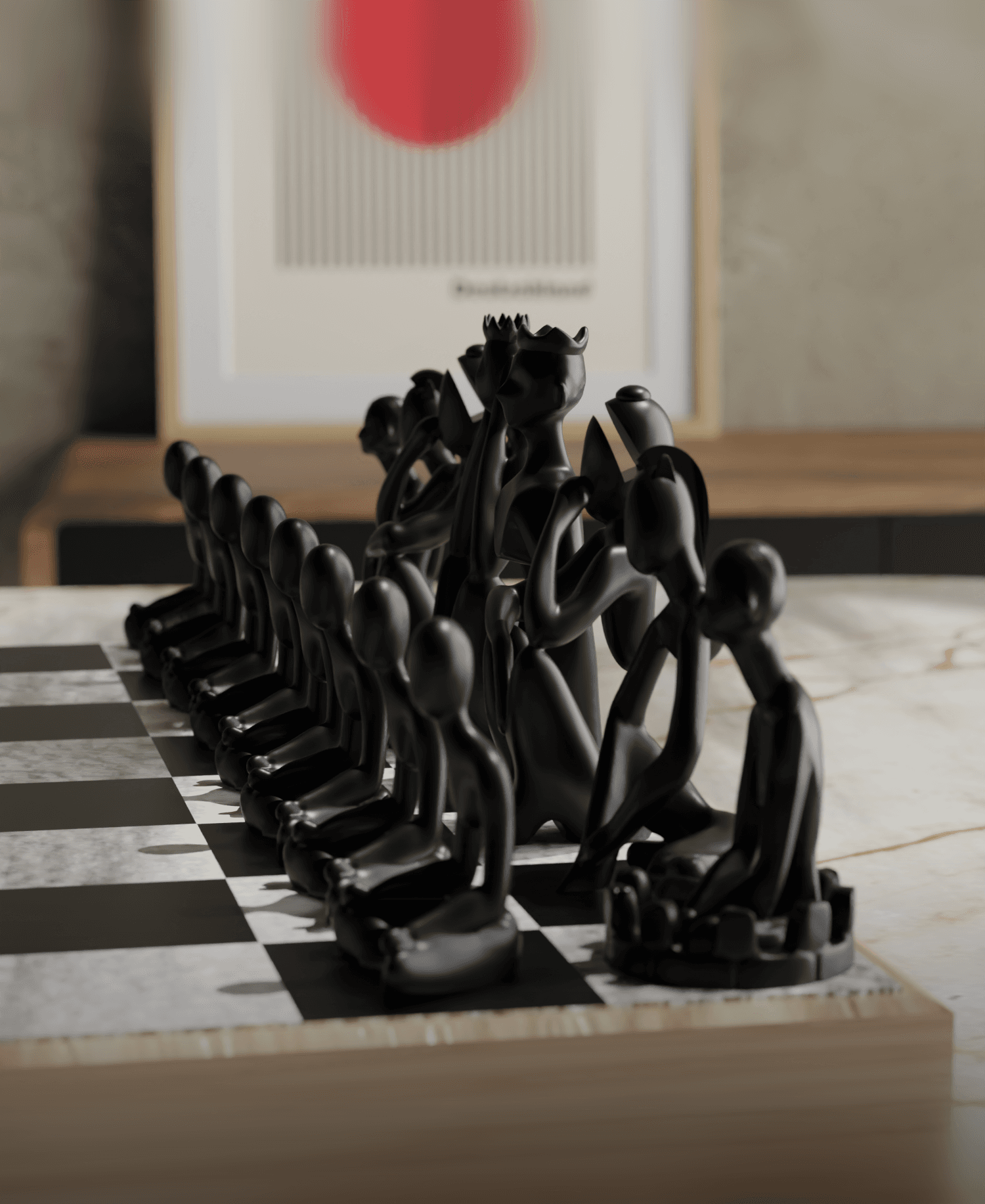 NObody's Game: A Chess Set Reimagined 3d model