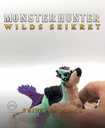 Monster Hunter Wilds – Seikret & Palico Print-in-Place 3d model