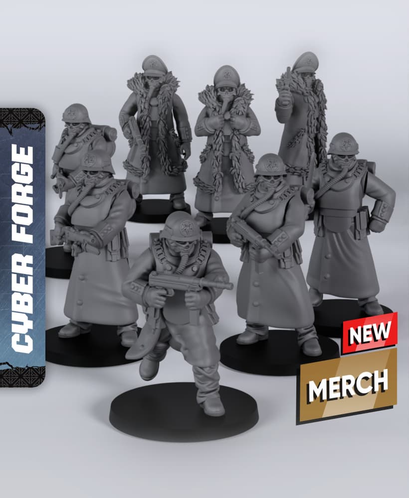 Black Guards - With Free Cyberpunk Warhammer - 40k Sci-Fi Gift Ideas for RPG and Wargamers 3d model