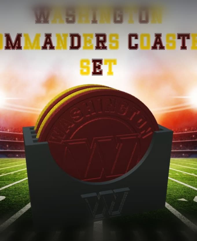 Washington Commanders Coaster Set (NFL) 3d model