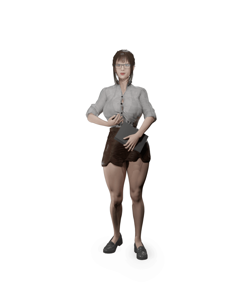 Sexy School Teacher v2 3d model