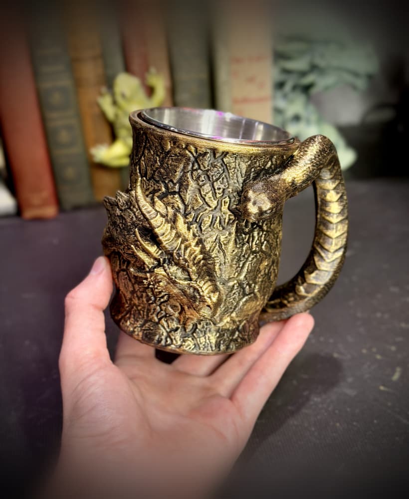 Dragon and serpent cup 3d model