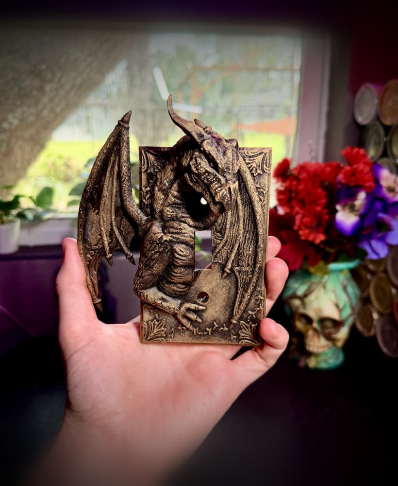 dragon light switch cover 3d model