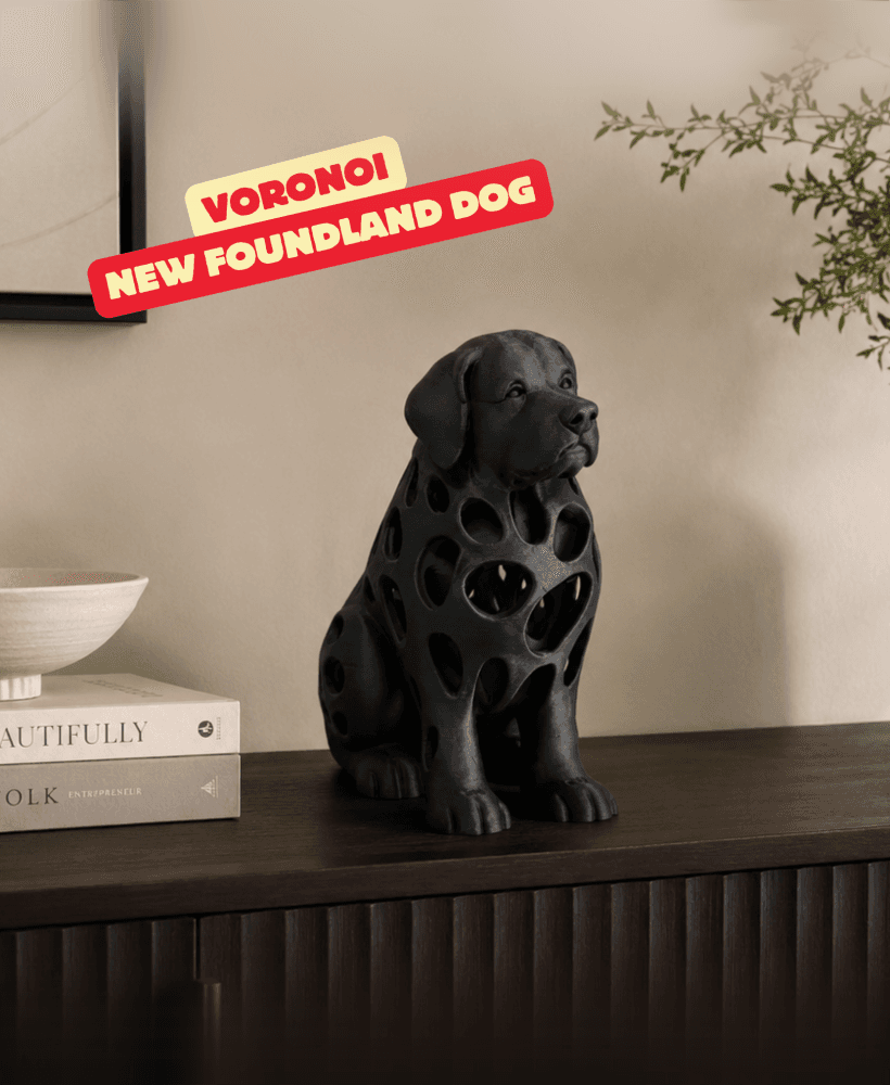 VORONOI NEWFOUNDLAND DOG SCULPTURE / HOMEDECOR / MODERN DECOR / GOTHIC DECOR 3d model