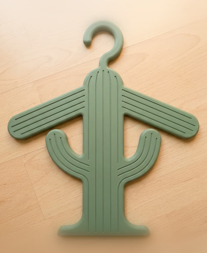 Cute Saguaro Cactus Clothes Hanger - Quirky Closet Decor 3d model