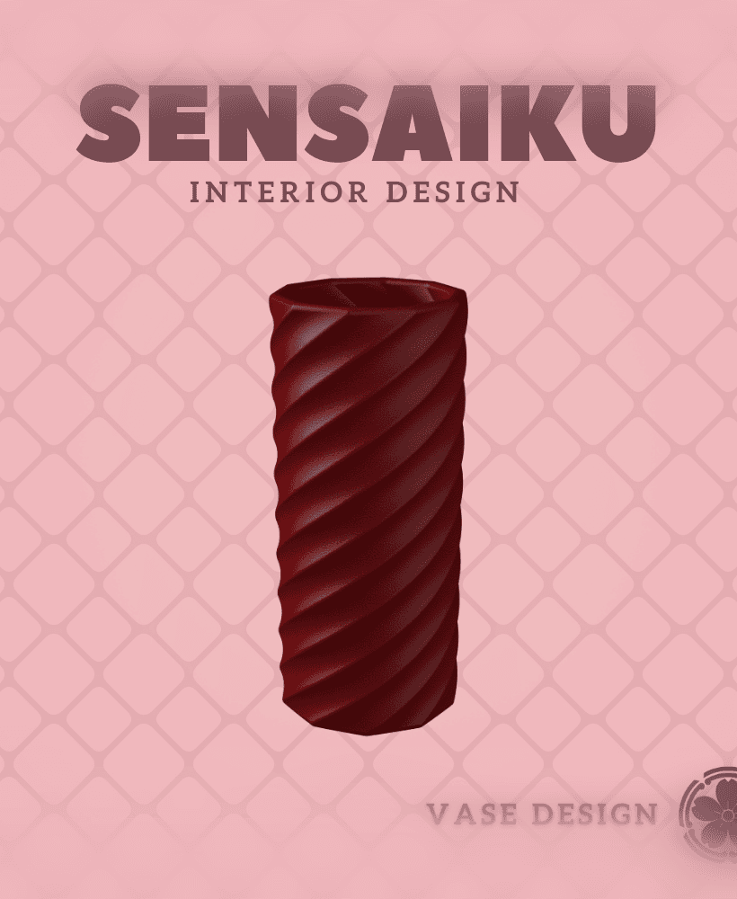 237. Cylinder - V189 - Twist and Taper Custom Vase Design - Ikebana Home Decoration 3d model