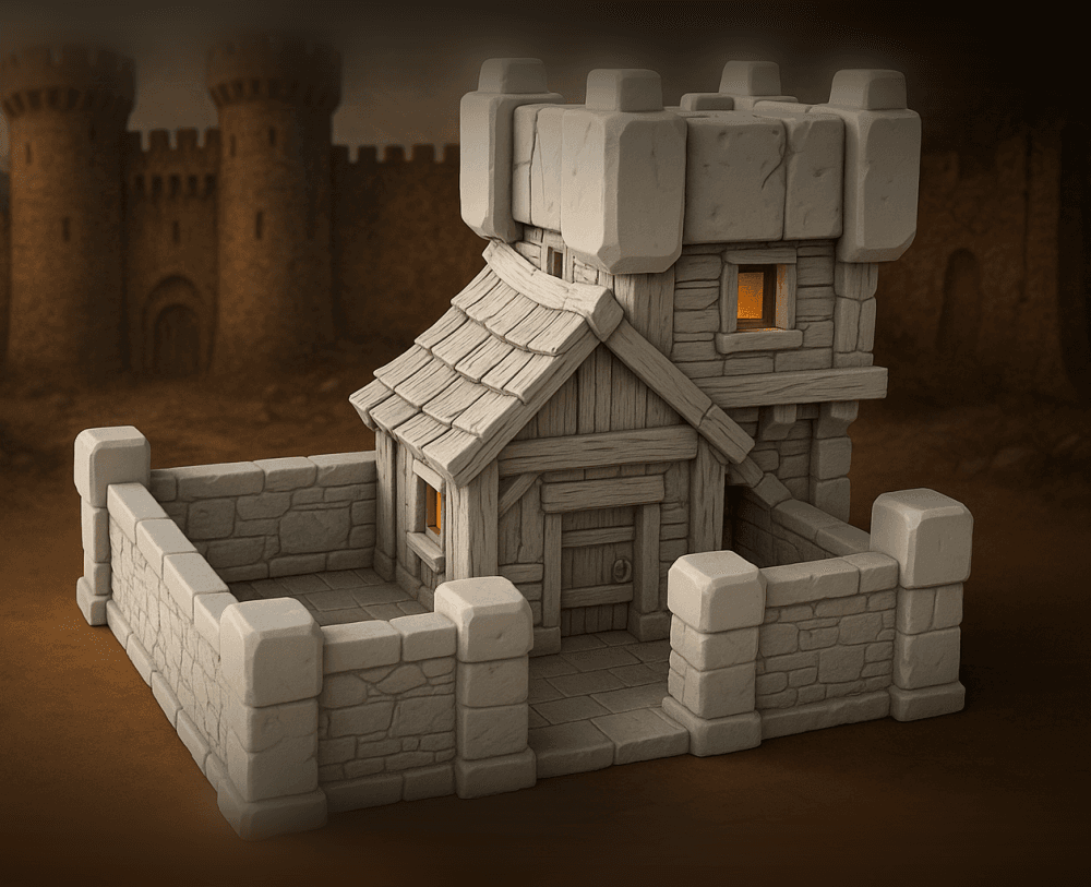Medieval Mountain Town - House #24 3d model