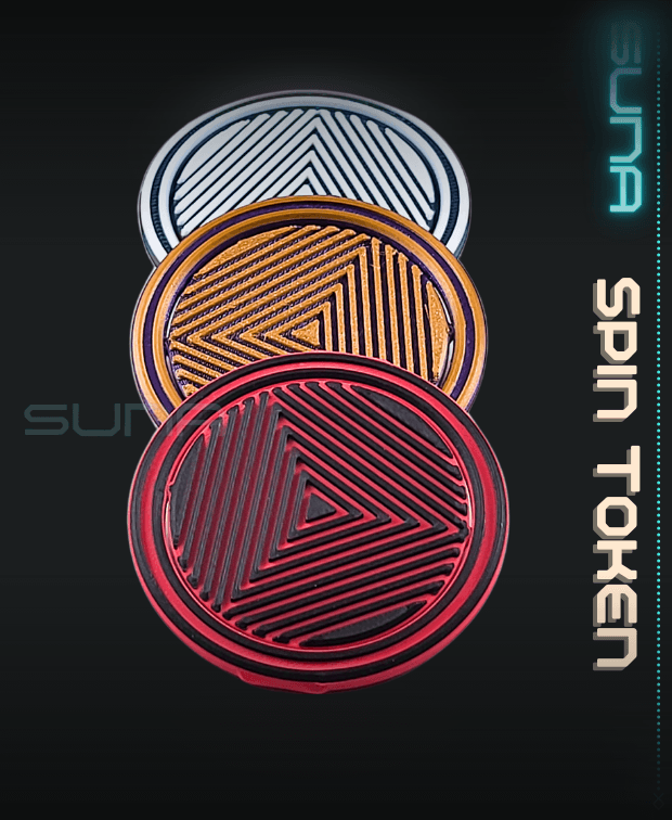 Spin Token - Circle w Triangle Pattern 3d model