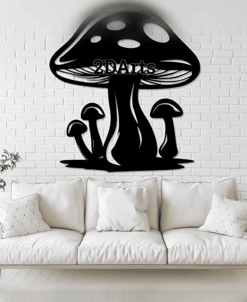 Mushroom 2D Wall Art/Window Art 3d model