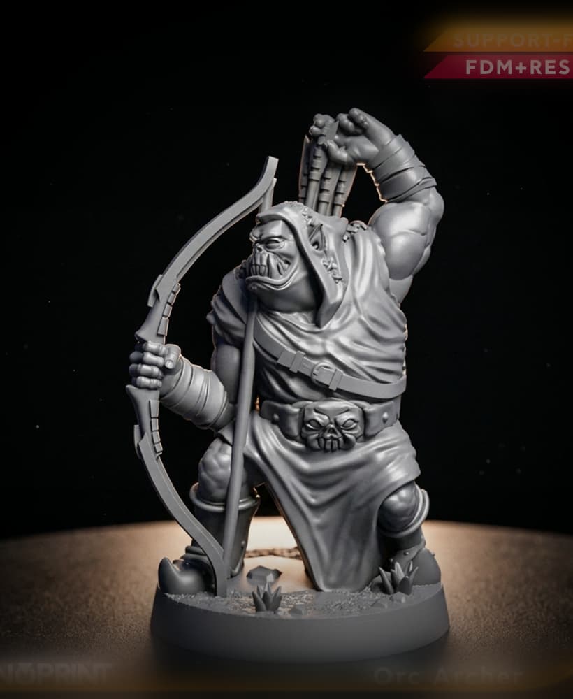 Orc Archer Fantasy miniature 3d model