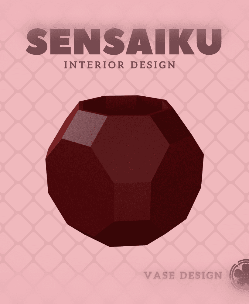 26. Cube 26 Custom Vase Design - Ikebana Home Decoration 3d model