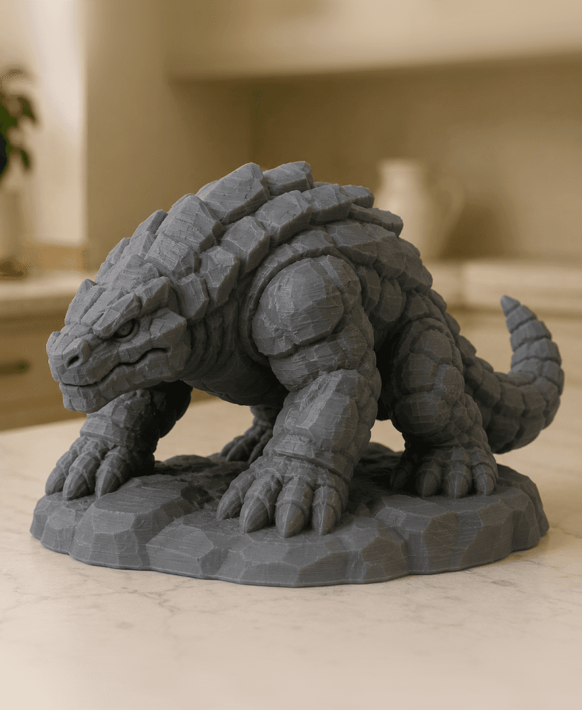 Armored Rock Lizard STL 3d model