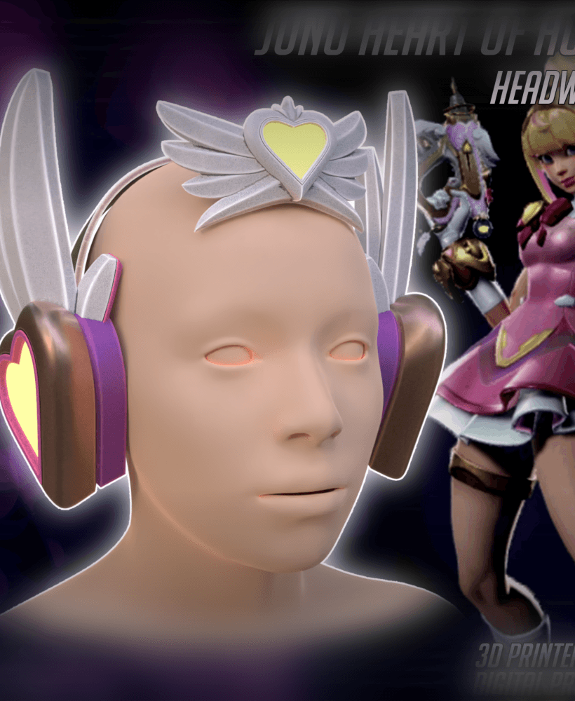Heart of Hope Juno Cosplay Headphones Overwatch 2 3d model