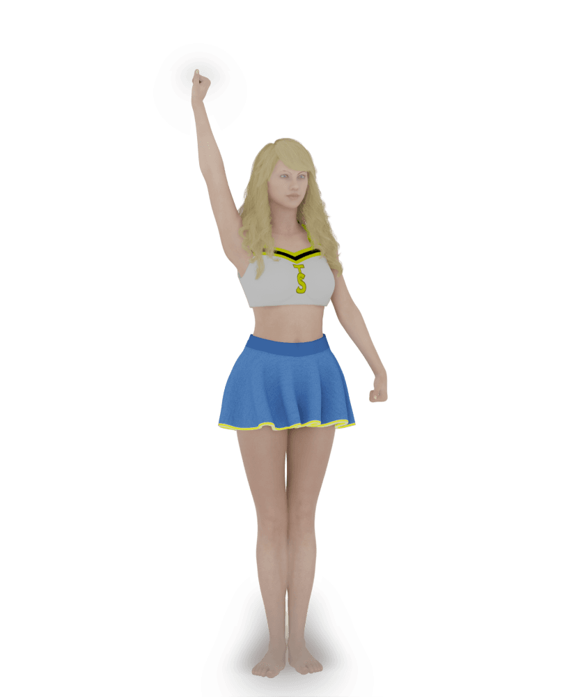 Hot cheerleader Taylor v2 3d model