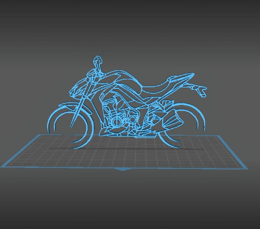 Kawasaki - Z 1000 Wall Art 3d model