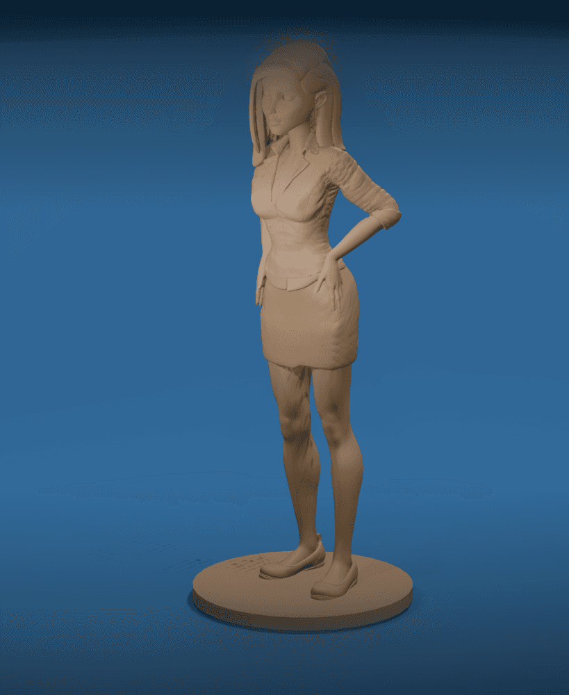 Sexy Secretary Toon Woman v2 3d model