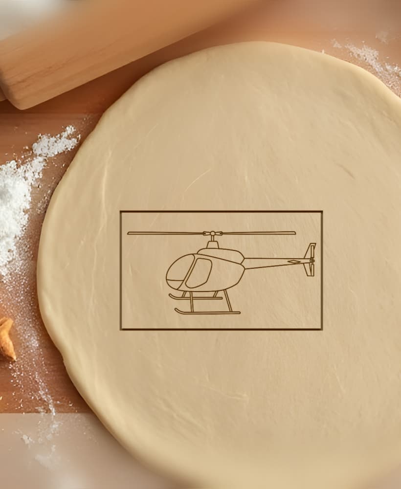 Helicopter Cookie Cutter, Biscuit Cutter 3d model