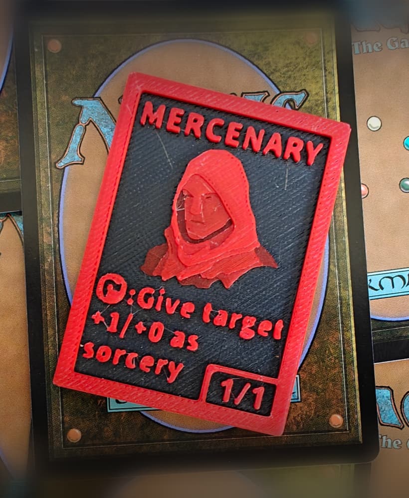 MTG Mercenary Token 3d model
