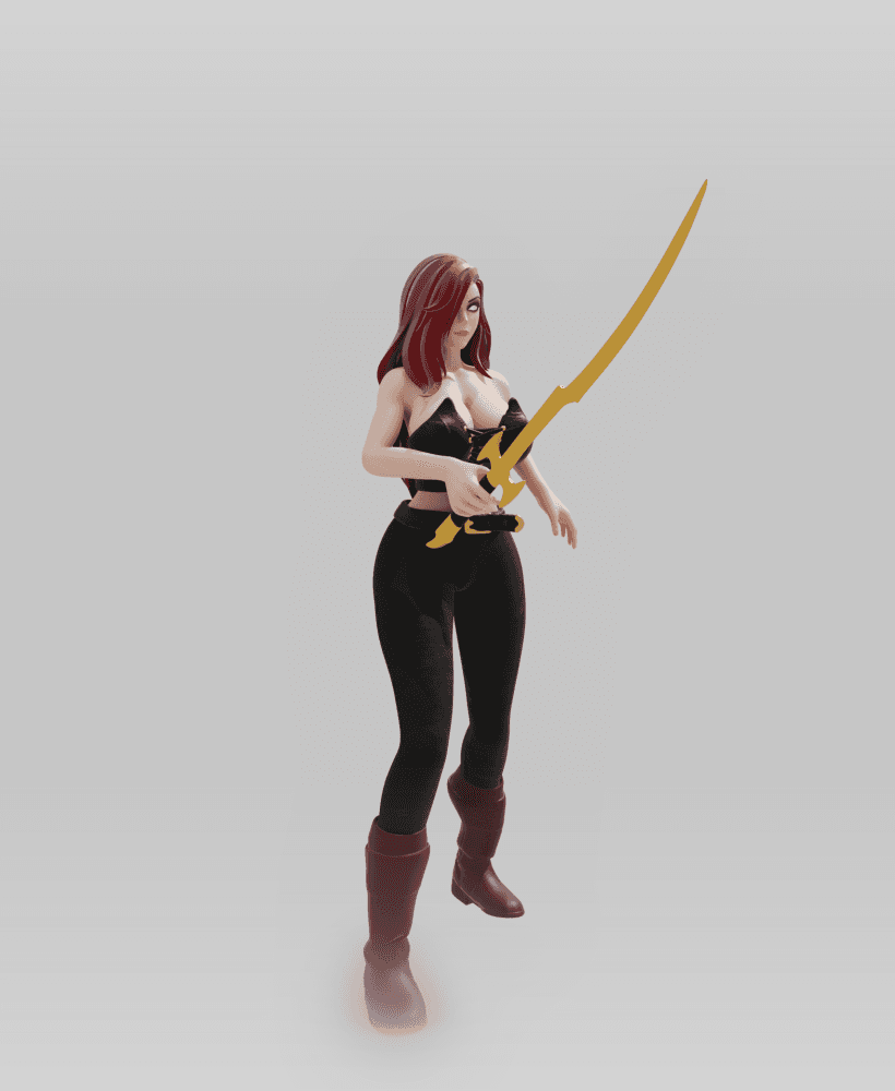 Sexy Sword Woman v2.0 3d model