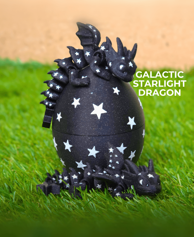 Galactic Starlight Dragon / Little Articulated Fidget Toy / Keychain 3d model