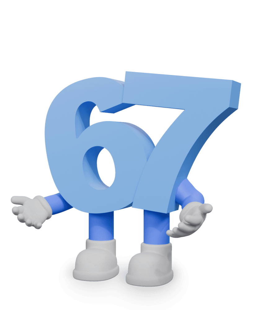 Six Seven 67 Meme 3d model