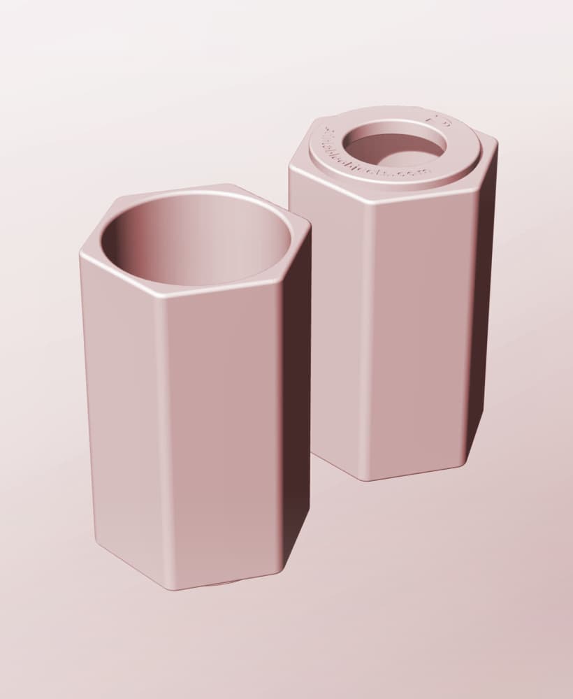 CH68-130-P Modular Stacking pierced container for home decor 3d model