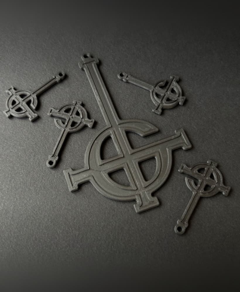 Grucifix christmas ornaments 3d model