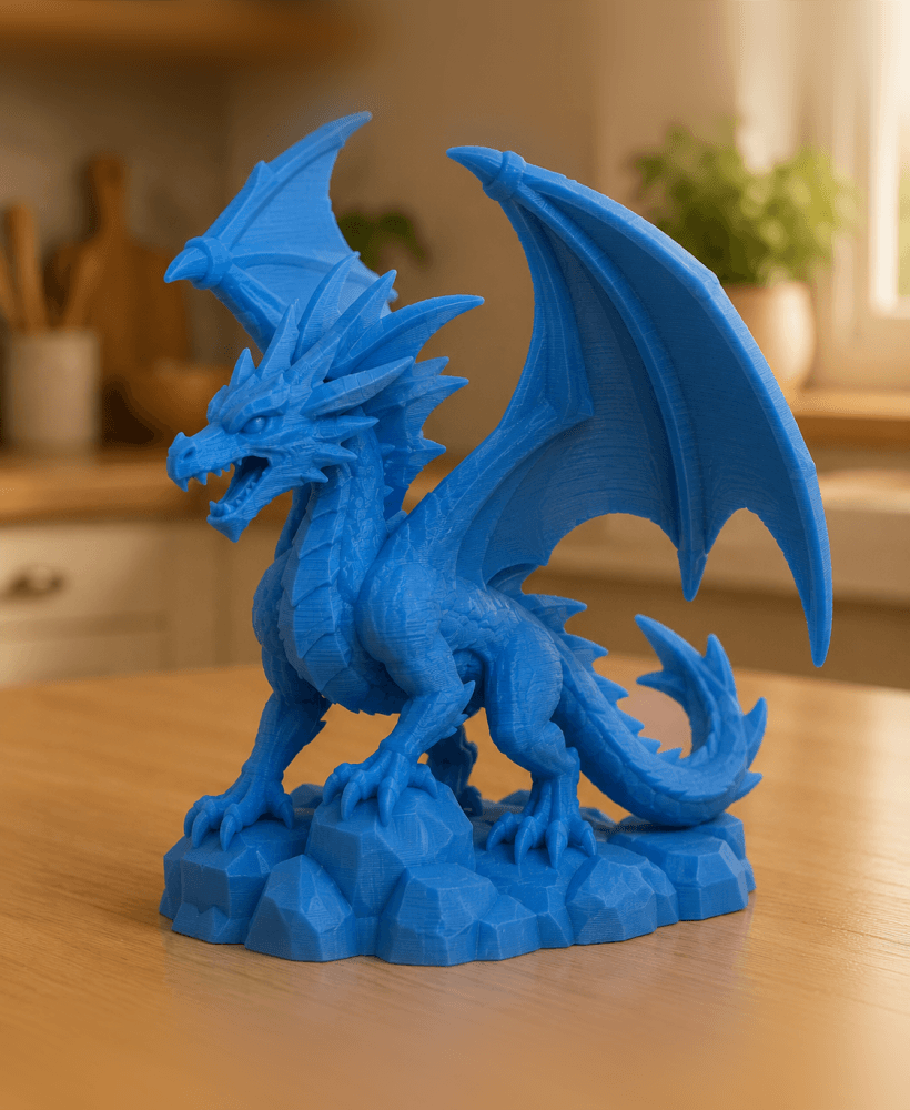 Blue Winged Dragon STL 3d model